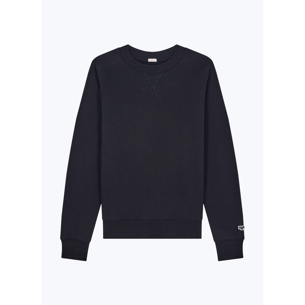 Black Crew-Neck Sweatshirt - Black