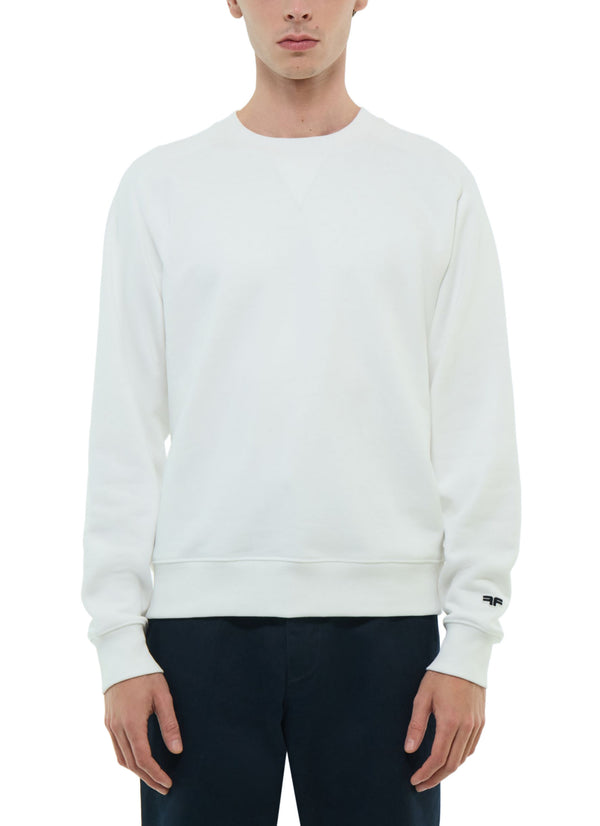 Sweatshirt mit Rundhalsausschnitt – Weiß