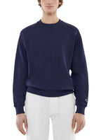 Sweatshirt mit Rundhalsausschnitt - Marineblau