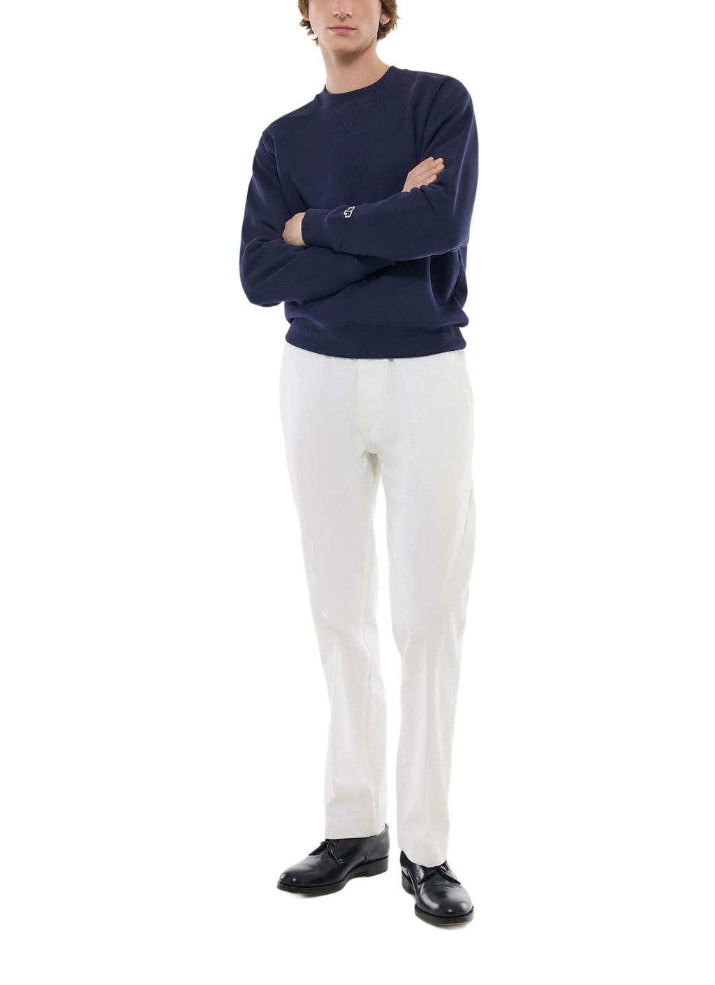Sweatshirt mit Rundhalsausschnitt - Marineblau