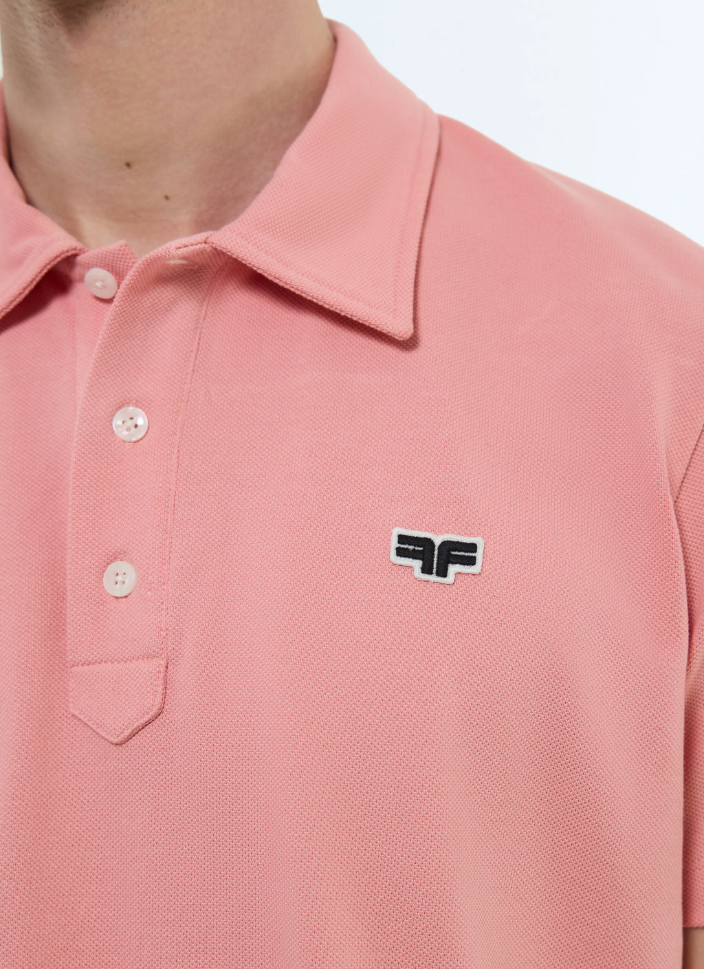 Polo En Piqué 3 Boutons - Rose