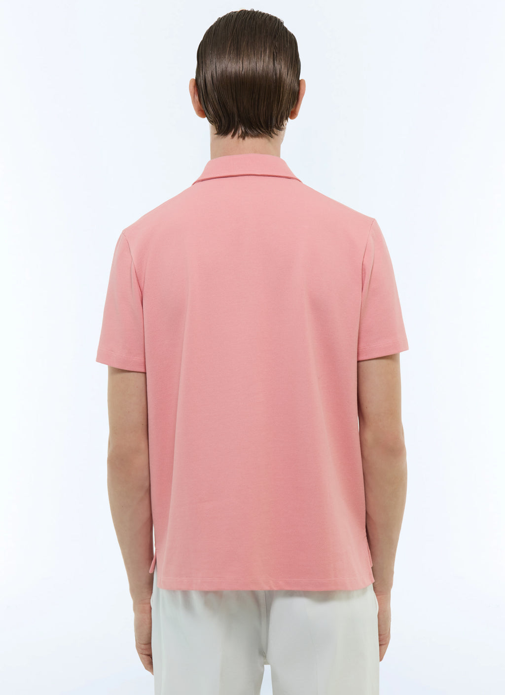 Polo En Piqué 3 Boutons - Rose