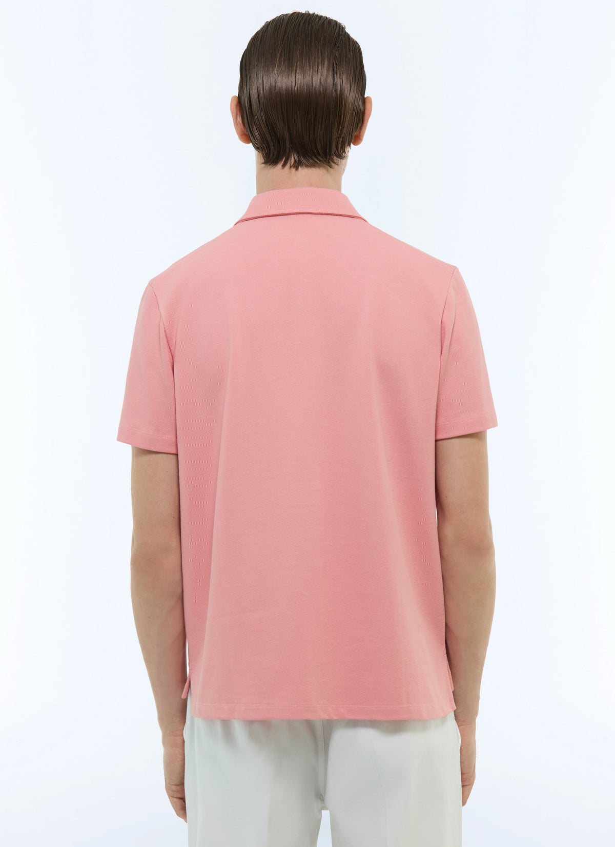 Polo En Piqué 3 Boutons - Rose