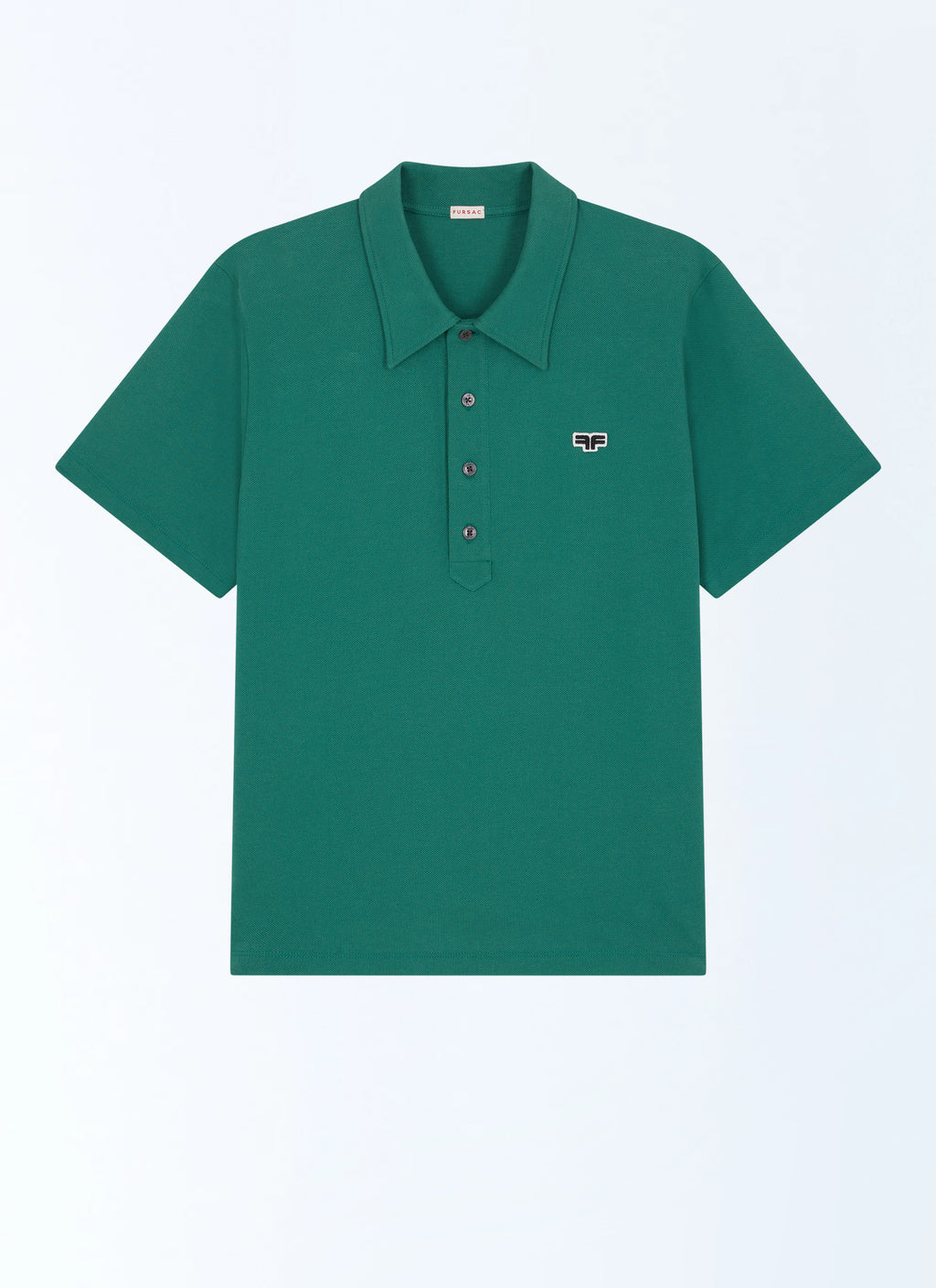 Polo En Piqué 3 Boutons - Émeraude