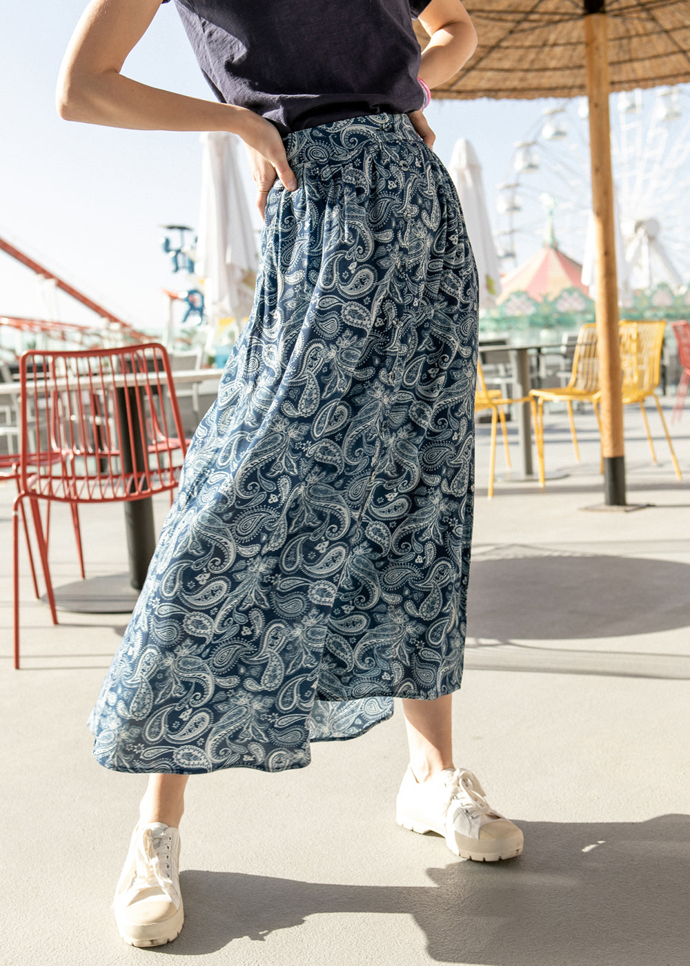 Gil Fluid Skirt - Paisley