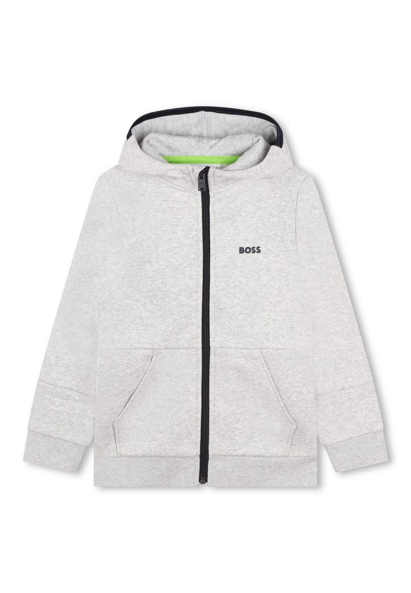 Cardigan A Capuche - Gris Chine - Junior Garcon - Boss