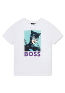 T-Shirt - Blanc - Fille - Boss