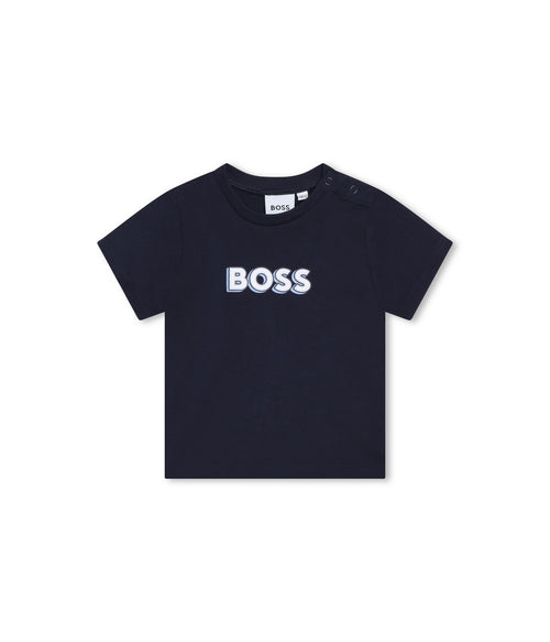 T-Shirt Manches Courtes - Bleu Cargo - Bebe Garcon - Boss