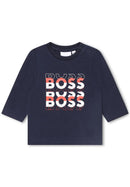 T-Shirt Manches Longues - Bleu Cargo - Bebe Garcon - Boss