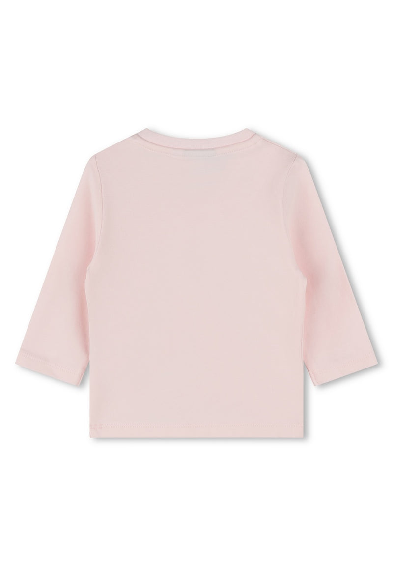 T-Shirt Manches Longues - Baby Pink - Bebe Fille - Boss