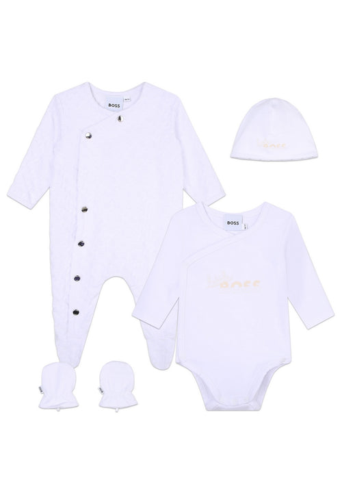 Ens.Pyjama+Bonnet - Blanc - Bebe Unisexe - Boss