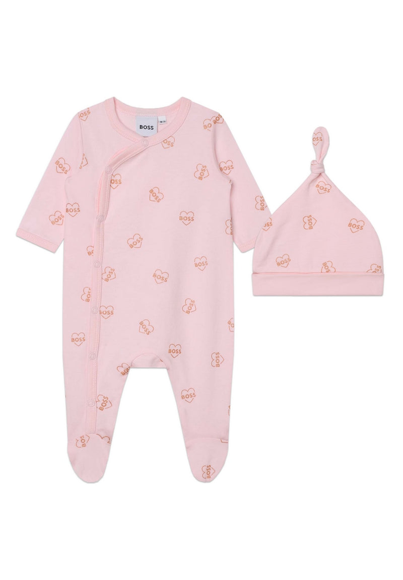 Ens.Pyjama+Bonnet - Baby Pink - Bebe Fille - Boss