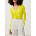 T-Shirt Col U - Citron Vintage - Femme