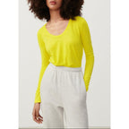 T-Shirt Col U - Citron Vintage - Femme
