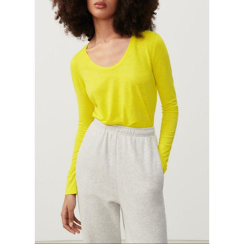 T-Shirt Col U - Citron Vintage - Femme