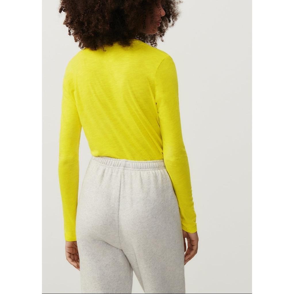 T-Shirt Col U - Citron Vintage - Femme