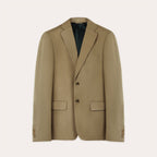 Veste En Lin Et Coton Kaki Clair