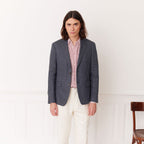 Chaqueta de Lino Azul Pulga
