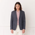 Chaqueta de Lino Azul Pulga