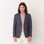 Chaqueta de Lino Azul Pulga