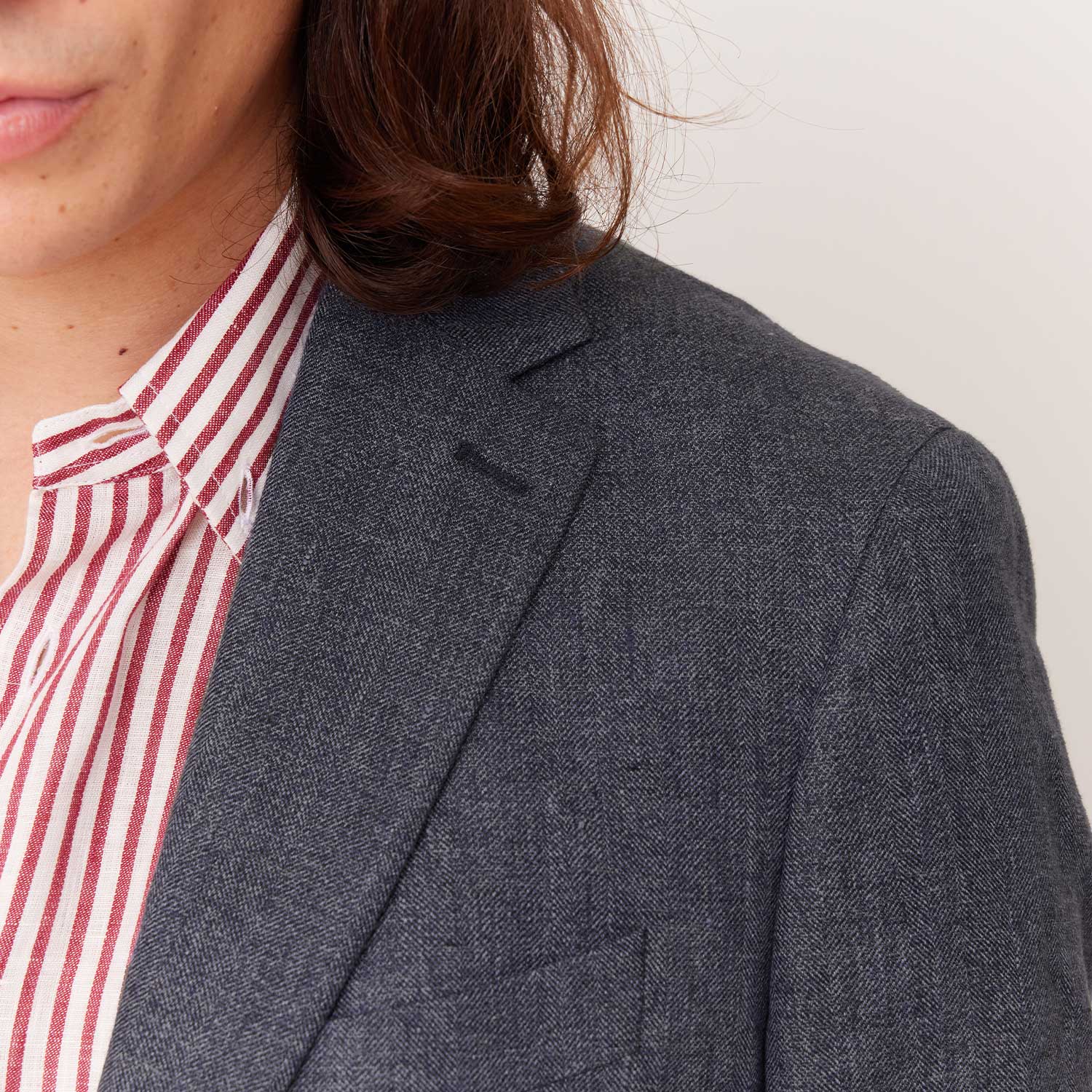 Chaqueta de Lino Azul Pulga