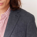 Veste En Lin Bleu Pucé