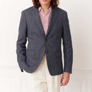 Veste En Lin Bleu Pucé