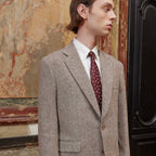 Veste En Laine À Chevrons Marron