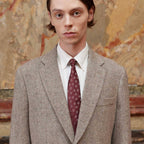 Veste En Laine À Chevrons Marron