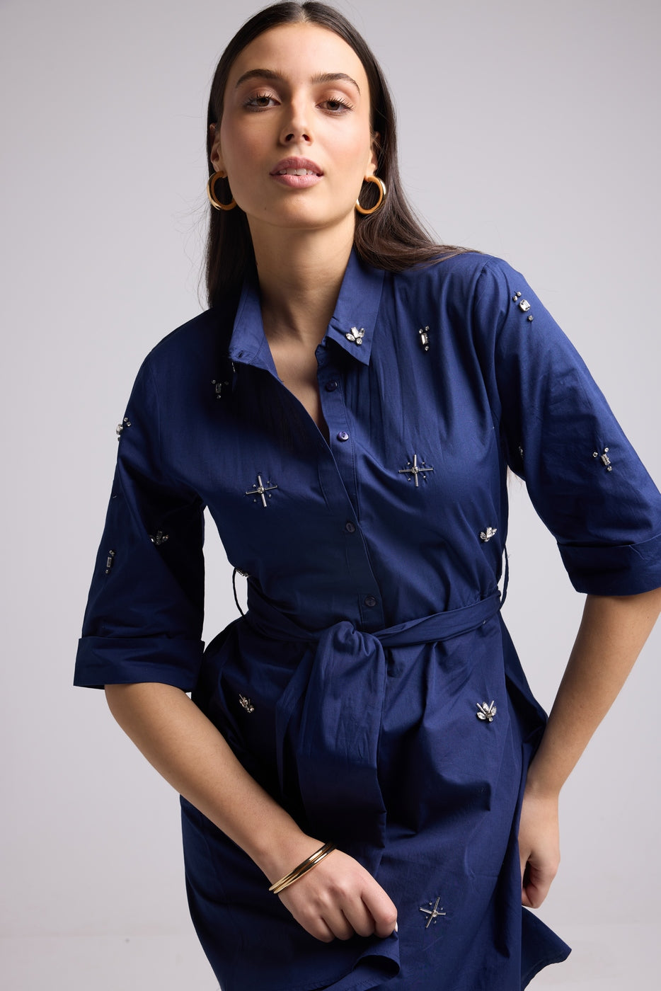 Robe Courte - Jacquy Court Uni - Navy