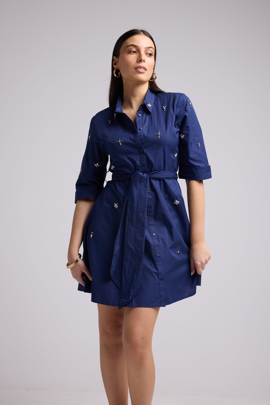 Robe Courte - Jacquy Court Uni - Navy
