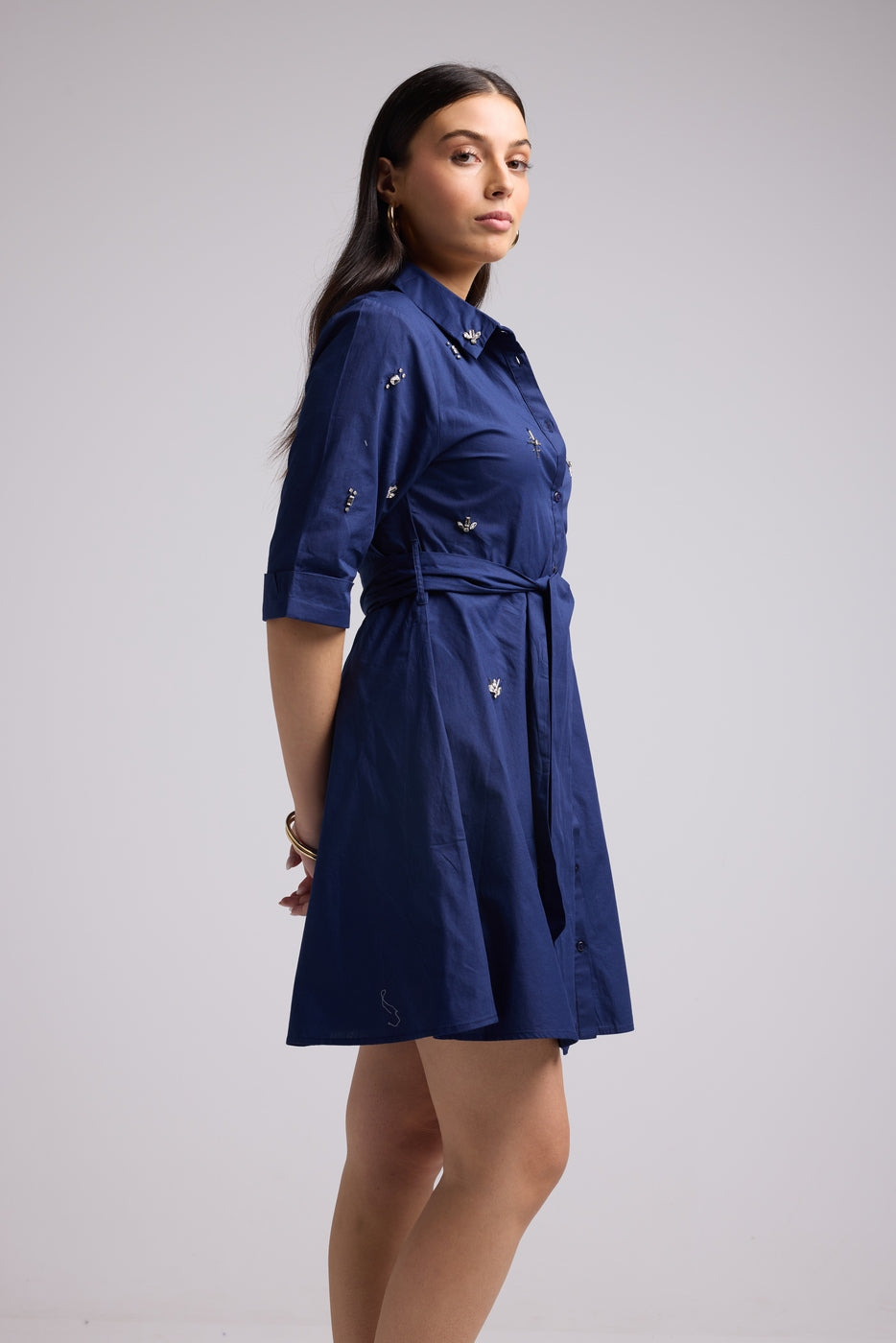 Robe Courte - Jacquy Court Uni - Navy