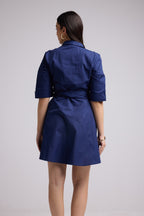 Robe Courte - Jacquy Court Uni - Navy