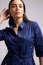 Robe Courte - Jacquy Court Uni - Navy