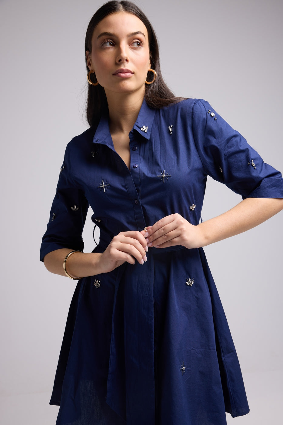 Robe Courte - Jacquy Court Uni - Navy