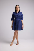 Robe Courte - Jacquy Court Uni - Navy