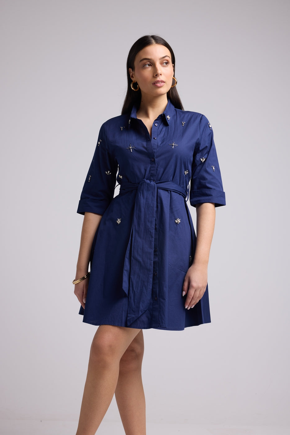 Robe Courte - Jacquy Court Uni - Navy