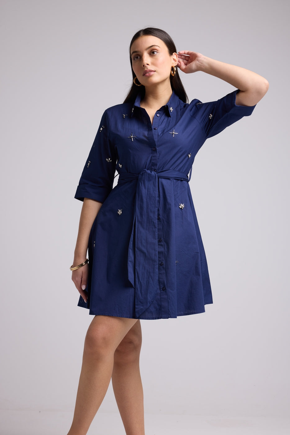 Robe Courte - Jacquy Court Uni - Navy