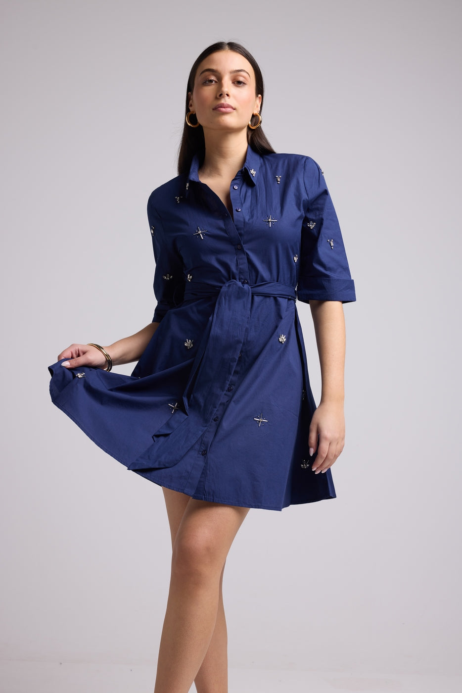Robe Courte - Jacquy Court Uni - Navy