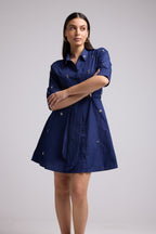 Robe Courte - Jacquy Court Uni - Navy