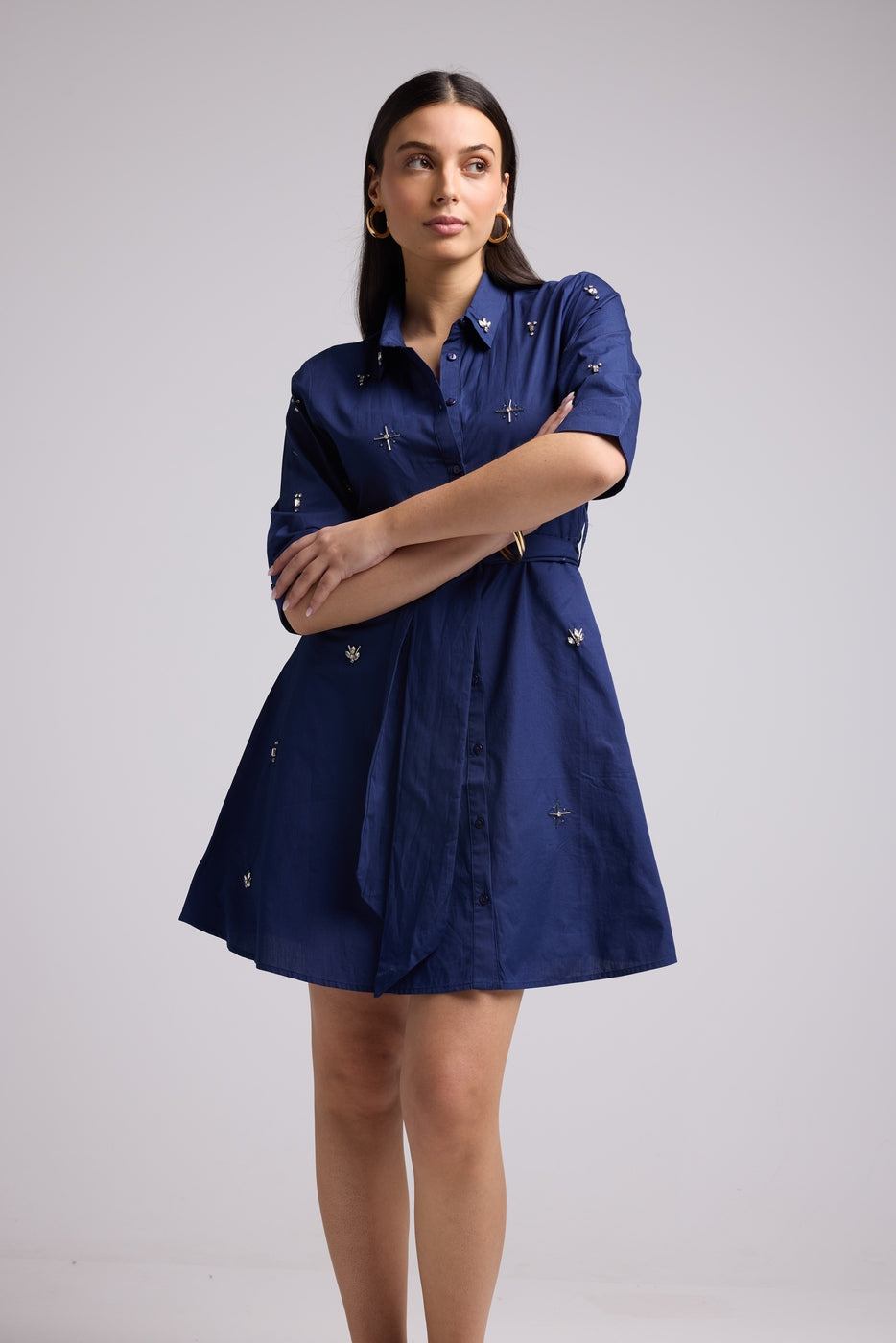 Robe Courte - Jacquy Court Uni - Navy