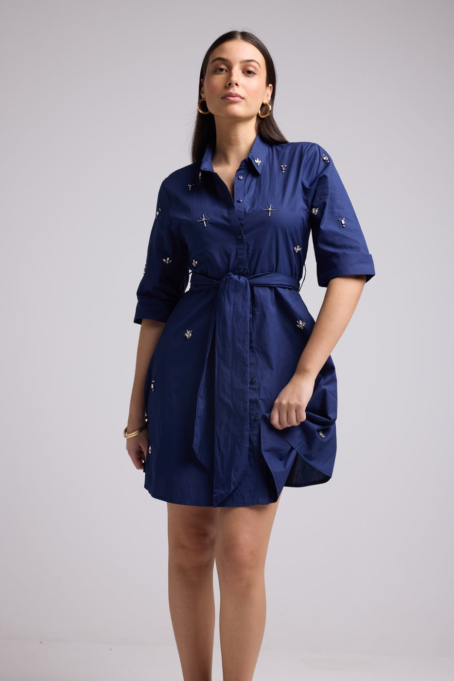 Robe Courte - Jacquy Court Uni - Navy