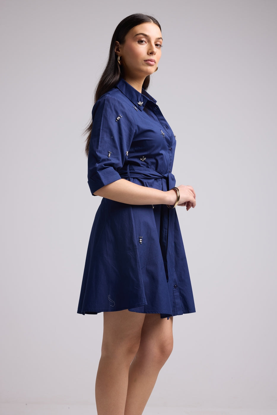 Robe Courte - Jacquy Court Uni - Navy