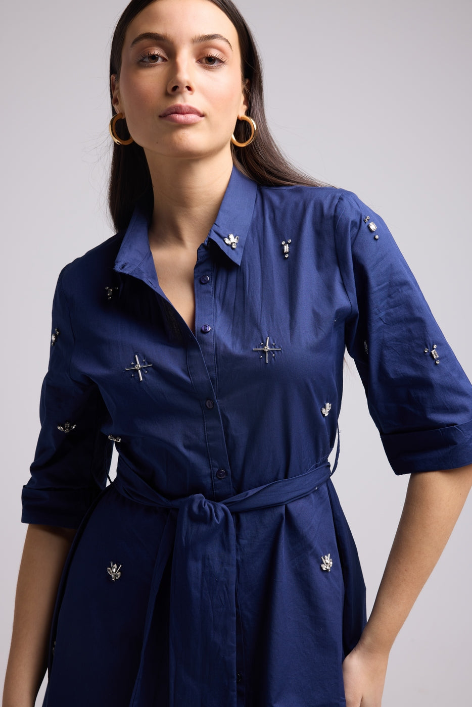 Robe Courte - Jacquy Court Uni - Navy