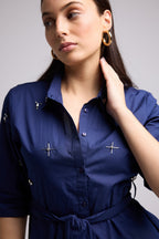 Robe Courte - Jacquy Court Uni - Navy