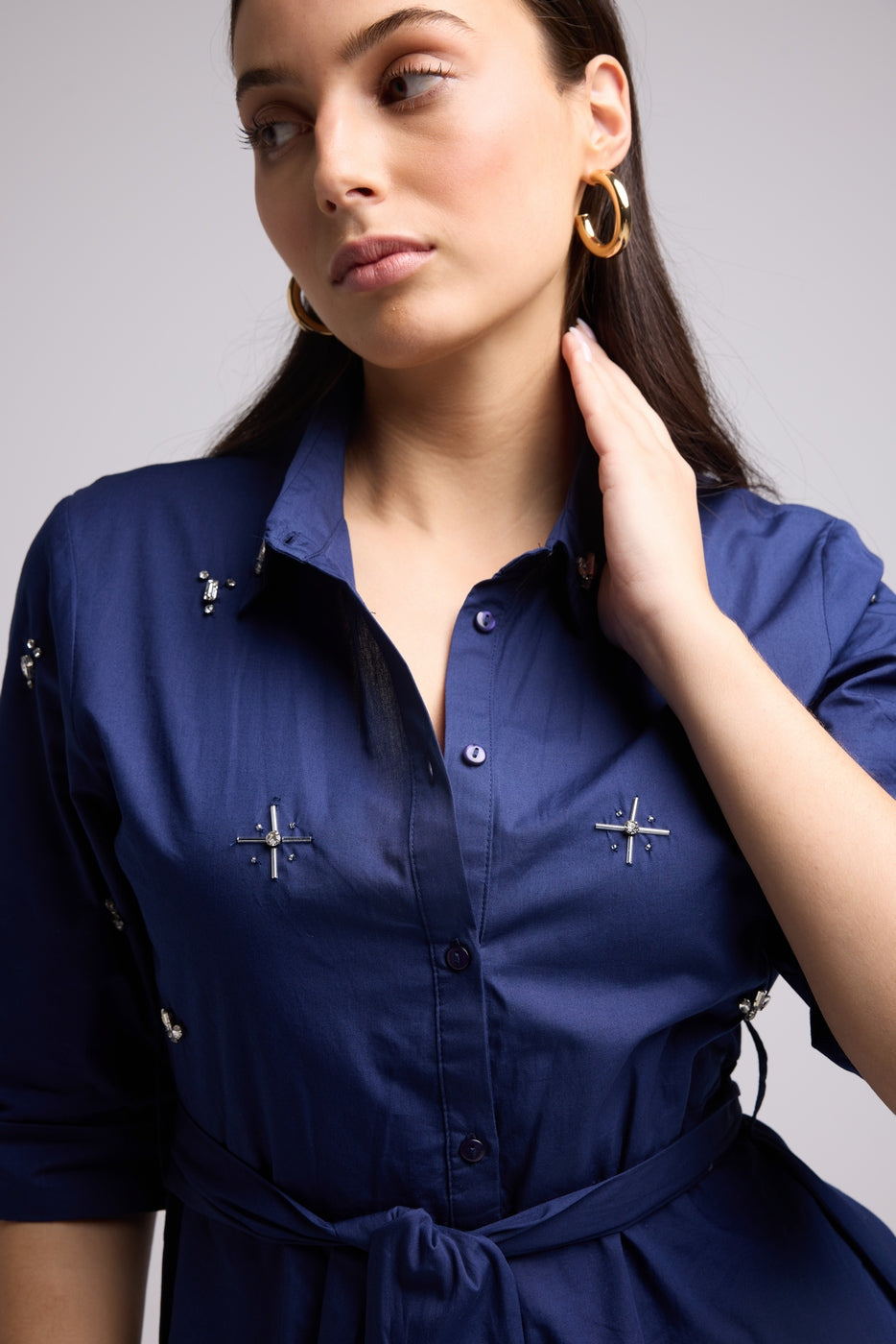 Robe Courte - Jacquy Court Uni - Navy