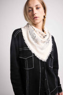 Veste Oversize Cachemire Jade - Noir Gris