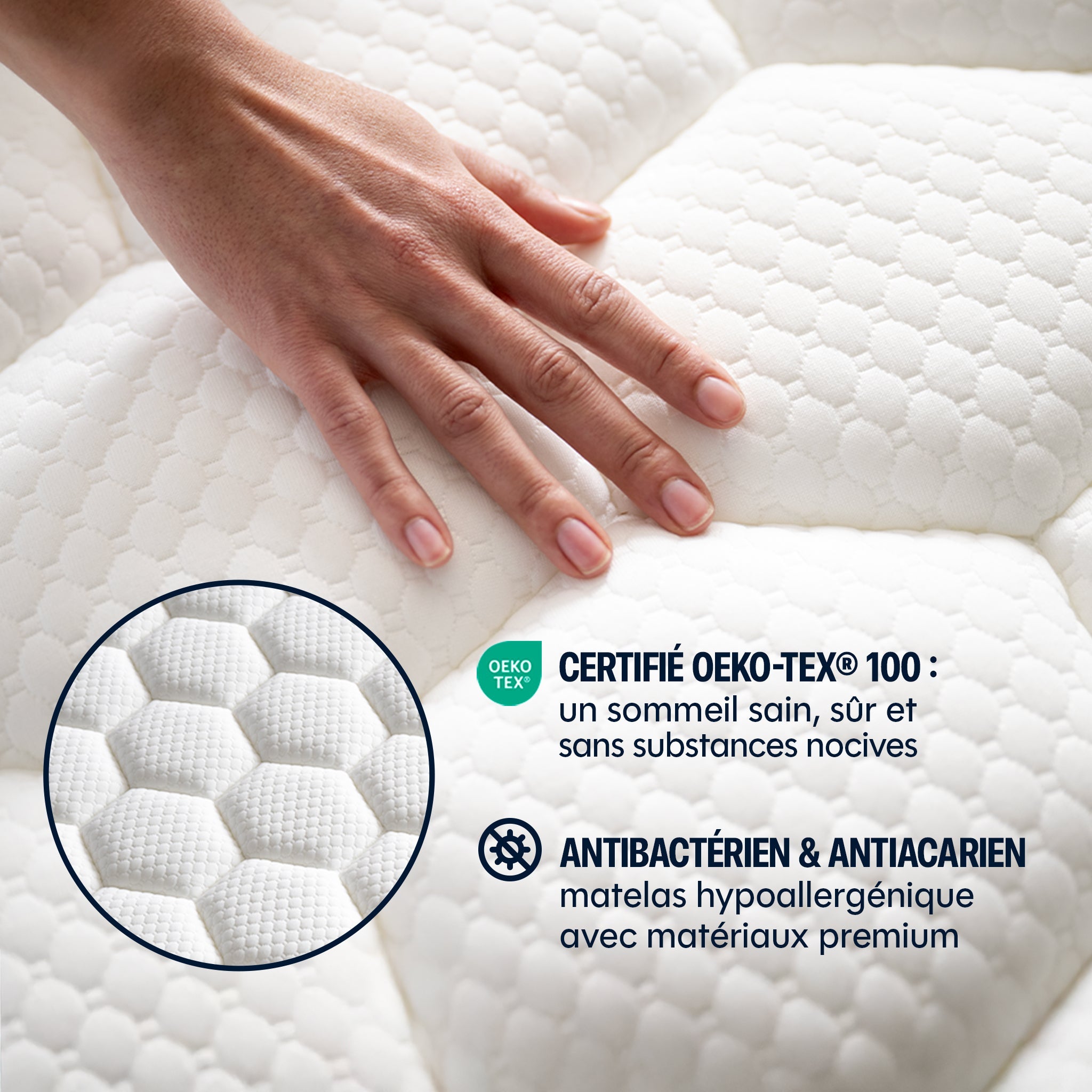 Matelas hybride Jade - mémoire de forme - 26cm