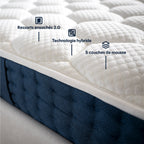 Matelas hybride Jade - mémoire de forme - 26cm