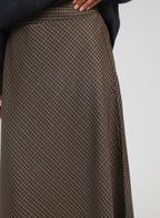 Jupe Midi Jaline Marron